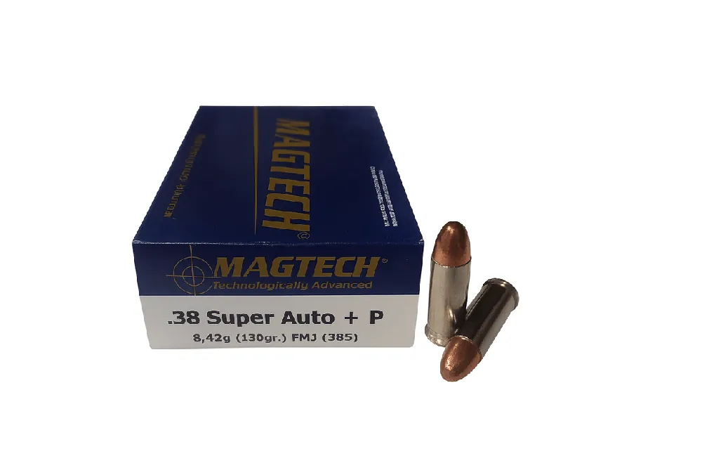 Magtech Ammunition - 38 Super Auto +P - 130 Grain Full Metal Jacket - 50 Rounds