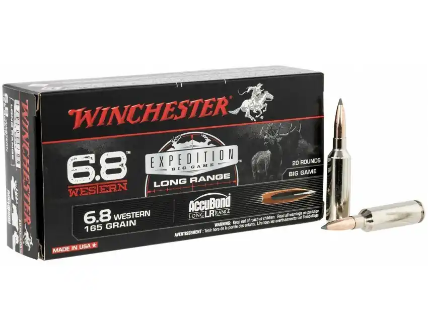 Winchester "Expedition" Ammunition - 6.8 Western - 165 Grain Accubond - 20 Rounds