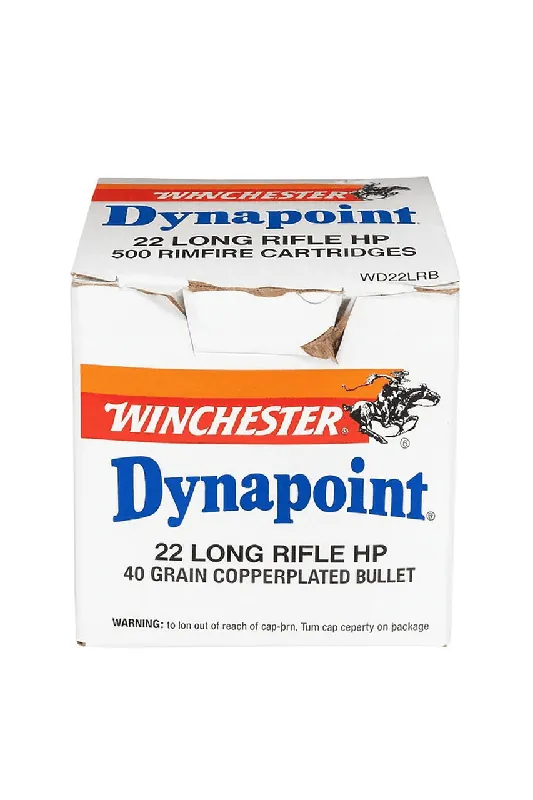 Winchester Ammunition - 22 Long Rifle - 40 Grain Hollow Point - 500 Rounds - Brass Case