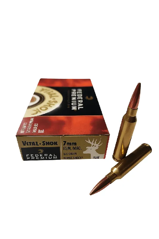 Federal Premium Ammunition - 7 MM Remington Magnum - 140 Grain Barnes Triple-Shok - 20 Rounds