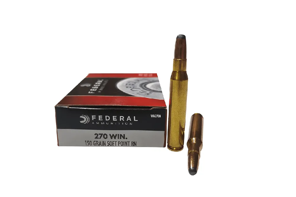 Federal Ammunition - 270 Winchester - 150 Grain Soft Point - 20 Rounds - Brass Case