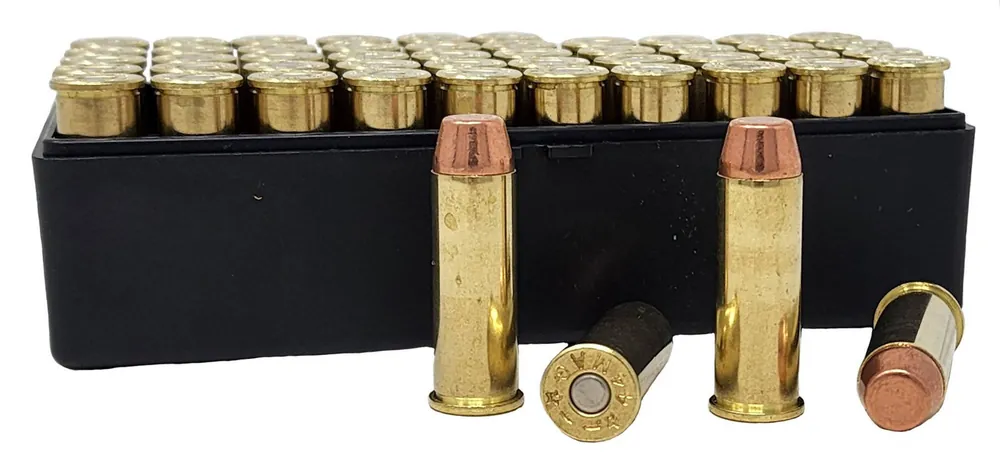 Miwall New Ammunition - 44 Remington Magnum - 240 Grain Full Metal Jacket - 50 Rounds - Brass Case