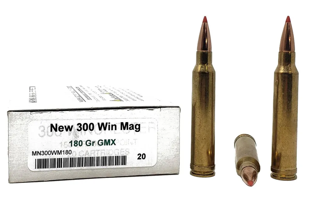Miwall New Ammunition - 300 Winchester Magnum - 180 Grain GMX (Lead Free) - 20 Rounds - Brass Case