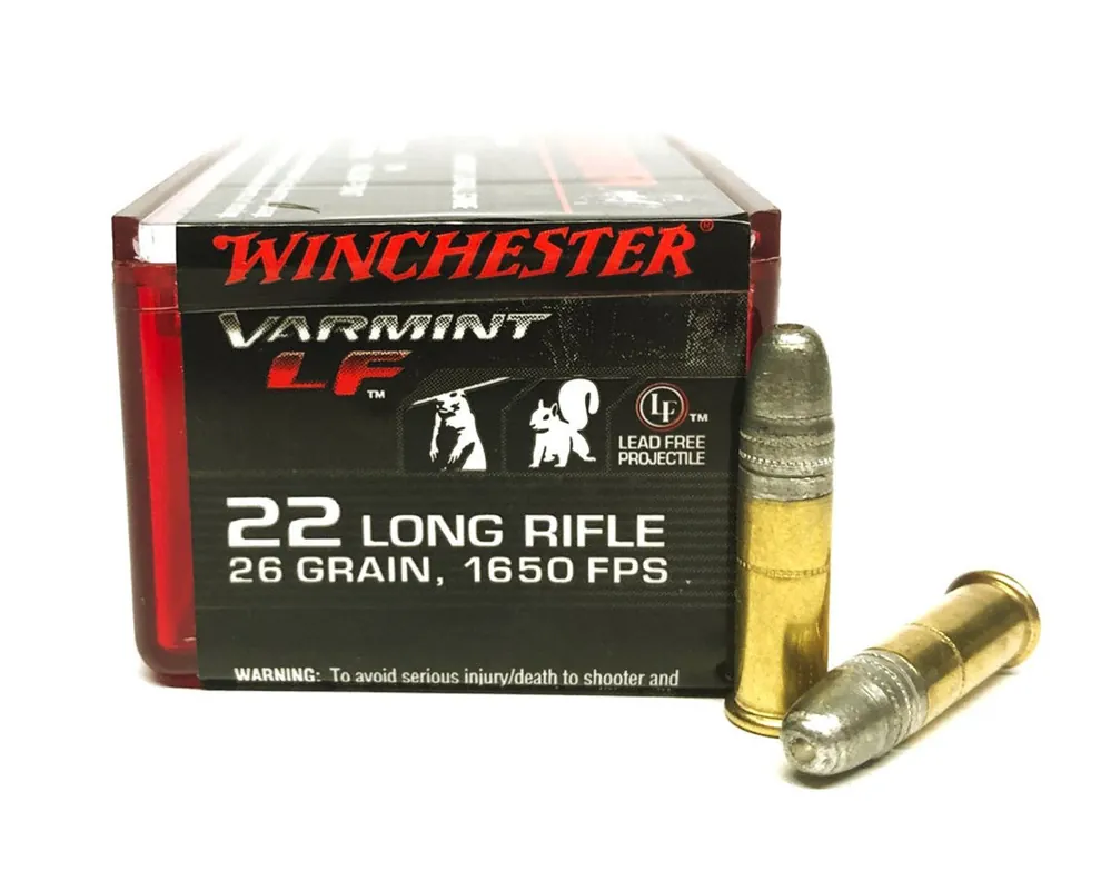 Winchester Varmint-LF Ammunition - 22 Long Rifle - 26 Grain Tin Hollow Point - 50 Rounds