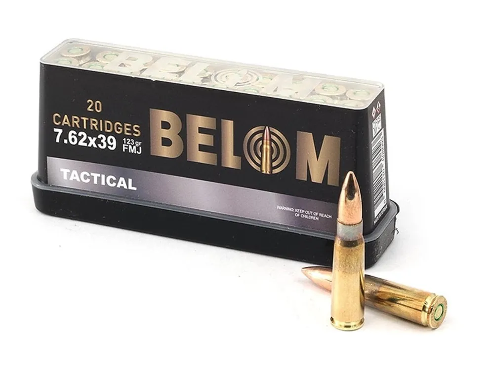 Belom Ammunition - 7.62x39MM - 123 Grain Full Metal Jacket - 480 Rounds