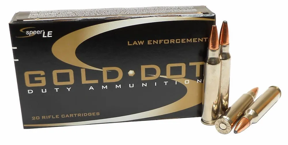 Speer Gold Dot Ammunition - 223 Remington - 55 Grain Gold Dot Soft Point - 20 Rounds - Nickel Plated Brass Case
