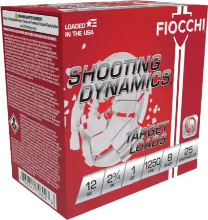 Fiocchi Shooting Dynamics Ammunition - 12 Gauge - 2 3/4" - 1 oz. - 8 Lead Shot - 250 Rounds