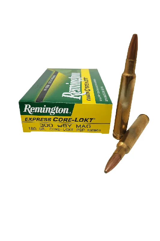 Remington Core-Lokt Ammunition - 300 Weatherby Magnum - 180 Grain Core-Lokt Pointed Soft Point - 20 Rounds
