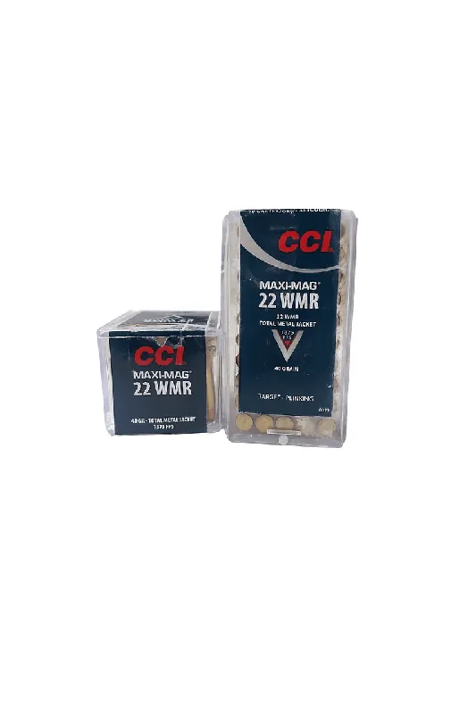 CCI Ammunition - 22 Winchester Magnum - 40 Grain Total Metal Jacket - 50 Rounds - Brass Case