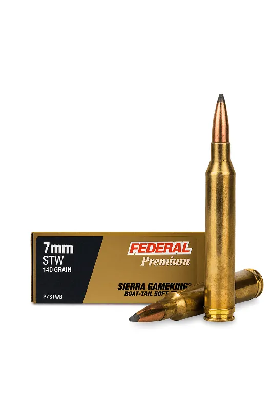Federal Premium Ammunition - 7 MM STW - 140 Grain Boat Tail Soft Point - 20 Rounds
