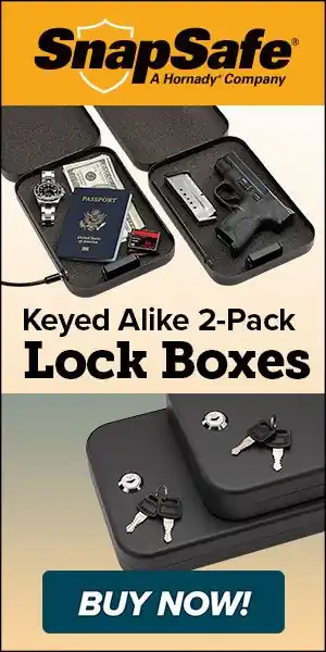 Snap Safe -Extra Large- Keyed Lock Box - 2 Units Keyed Alike - 10" x 7" x 2"