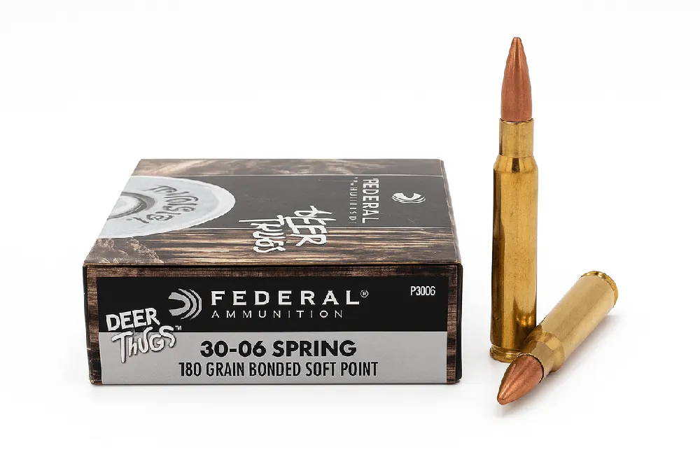 Federal Ammunition - 30-06 Springfield - 180 Grain Bonded Soft Point - 20 Rounds - Brass Case