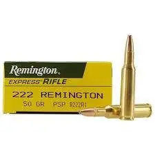 Remington Rifle Ammunition - 222 Remington - 50 Grain Pointed Soft Point - 20 Rounds