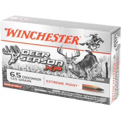 Winchester Deer Season XP Ammunition - 6.5 Creedmoor - 125 Grain Xtreme Point - 20 Rounds - Brass Case