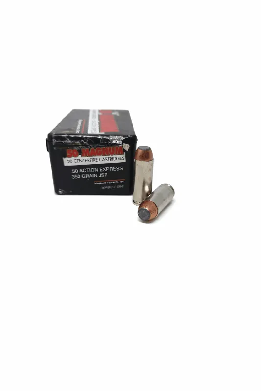 Magnum Research Ammunition - 50 Action Express - 350 Grain Jacketed Soft Point - 20 Rounds