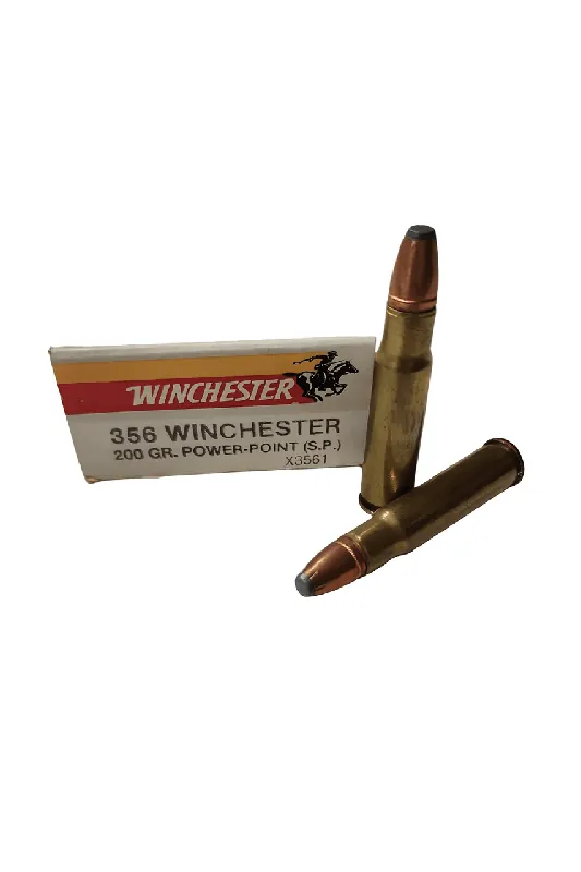 Winchester SuperX Ammunition - 356 Winchester - 200 Grain Power Point - 20 Rounds - Brass Case