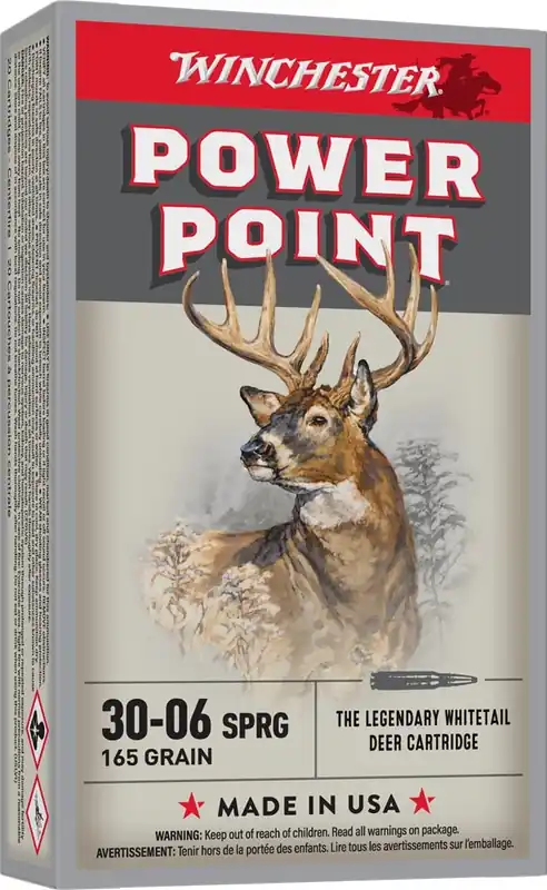 Winchester Super-X Ammunition - 30-06 Springfield - 165 Grain Power Point - 200 Rounds - Case