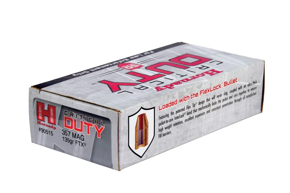 Hornady 357 Mag 135 Grain Critical Duty LE - 50 Rounds - Brass Case