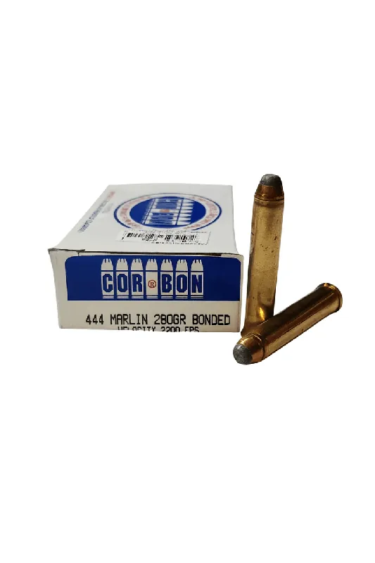 Cor Bon Ammunition - 444 Marlin - 280 Grain Bonded Soft Point - 20 Rounds