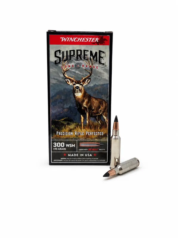 Winchester Supreme Long Shot - 300 Winchester Short Magnum - 195 Grain BC Max - 20 Rounds
