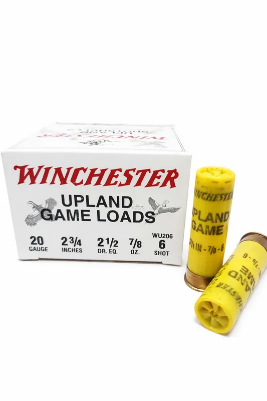 Winchester Upland Ammunition - 20 Gauge - 2 3/4" - 2 1/2 Dram EQ. - 7/8 Oz. - 6 Lead Shot - 25 Rounds