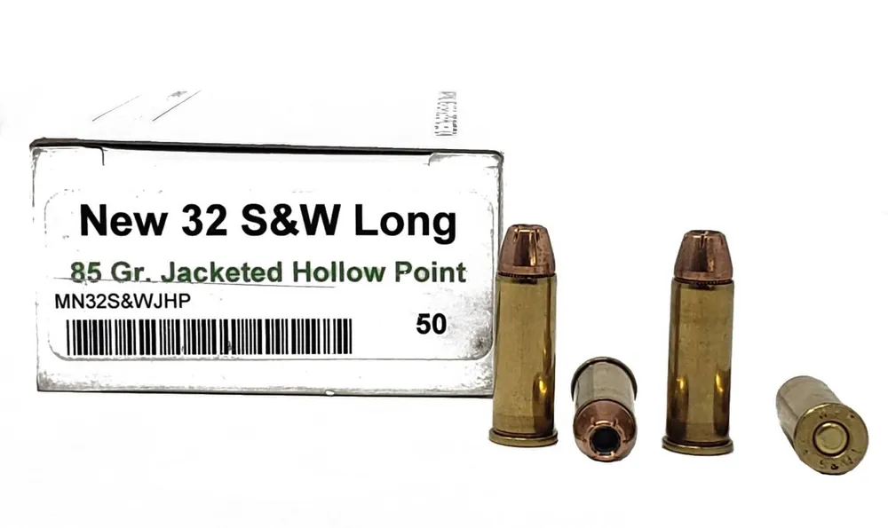 Miwall New Ammunition - 32 S&W Long - 85 Grain XTP Hollow Point - 50 Rounds - Brass Case