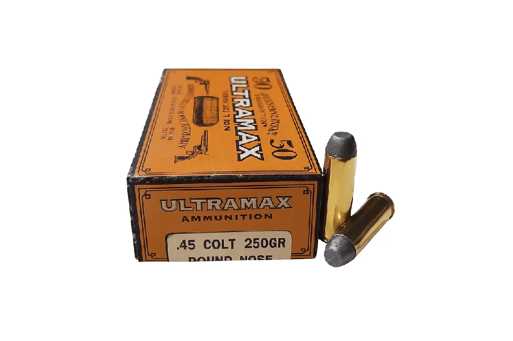 Ultramax Ammunition - 45 Long Colt - 250 Grain Round Nose Flat Point - 50 Rounds