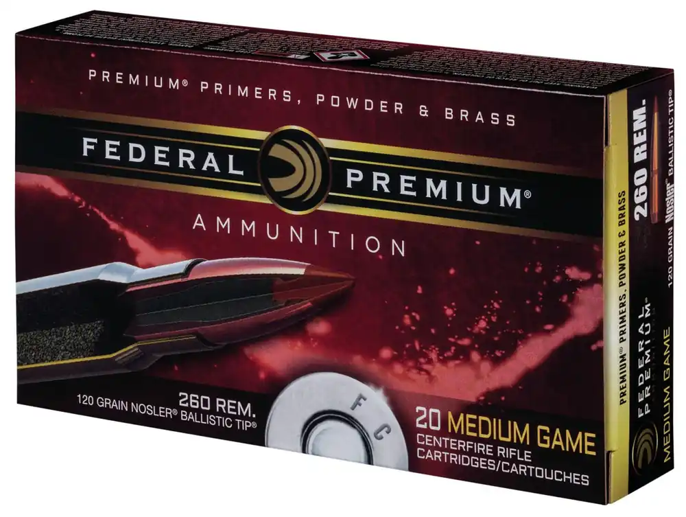 Federal Premium Ammunition - 260 Remington - 120 Grain Nosler - 20 Rounds