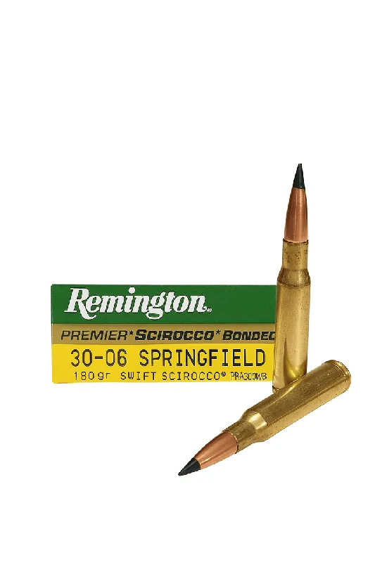 Remington Premier Ammunition - 30-06 Springfield- 180 Grain Swift Scirocco - 20 Round