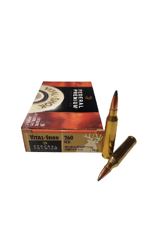Federal Premium Ammunition - 260 Remington - 140 Grain Boat Tail Soft Point - 20 Rounds
