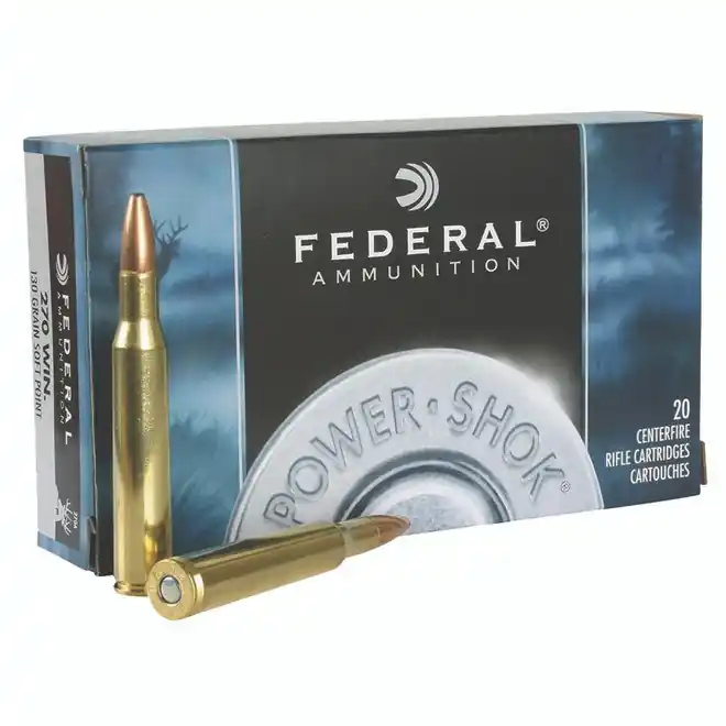 Federal Premium Ammunition - 270 Winchester - 130 Grain Soft Point - 20 Rounds - Brass Case