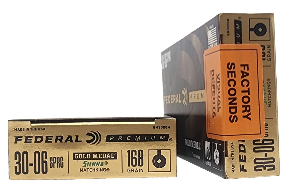 Federal Premium Ammunition - 30-06 Springfield - 168 Grain Sierra MatchKing - 20 Rounds - FACTORY SECONDS