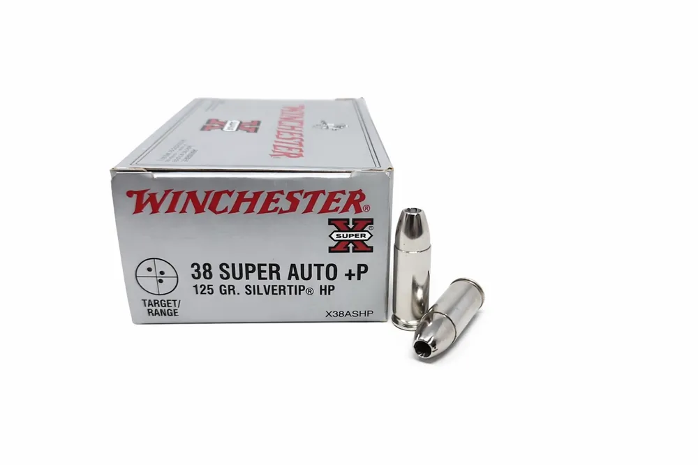 Winchester Super-X Ammunition - 38 Super +P - 125 Grain Silvertip Hollow Point - 50 Rounds