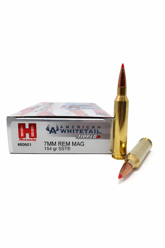 Hornady American Whitetail Ammunition - 7 MM Remington Magnum - 154 Grain SST - 20 Rounds