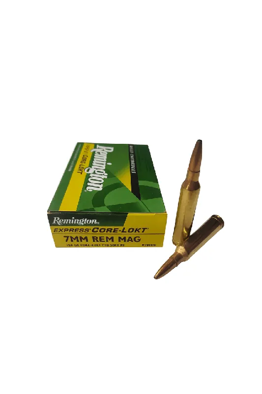 Remington Core-Lokt Ammunition - 7 MM Remington Magnum - 150 Grain Pointed Soft Point - 20 Round
