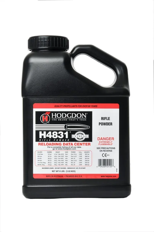 Hodgdon H4831 Smokeless Powder - 8 Lb. ** ADULT SIGNATURE REQUIRED** SEE DETAILS IN DESCRIPTION