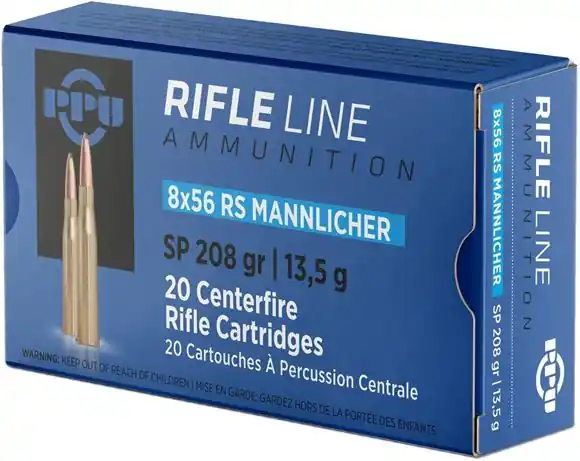 Prvi Partizan Ammunition - 8x56 RS Mannlicher - 208 Grain Soft Point - 20 Rounds