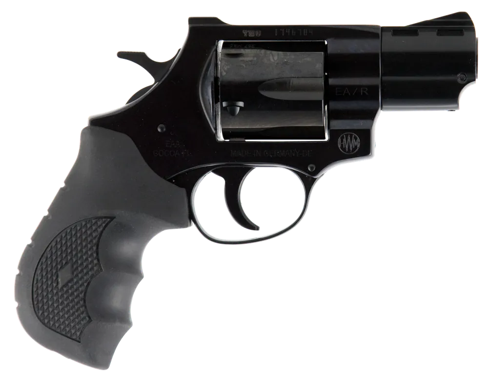 Weihrauch Windicator .357 Mag Revolver: 2" Blued Steel, 6-Round, Compact Frame, Rubber Grip