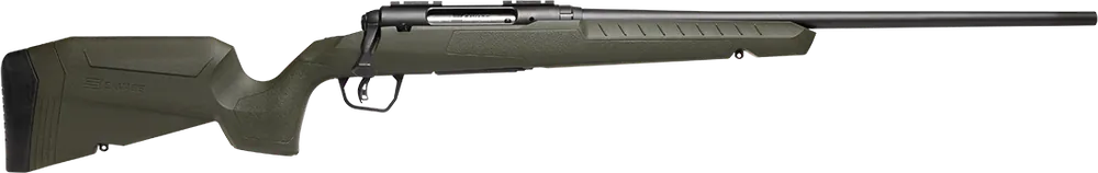 Savage Arms Axis 2 Compact .223 Rem Rifle with Matte Black Heavy Sporter Barrel and OD Green Stock