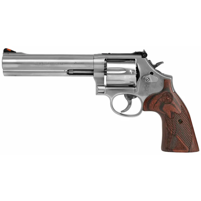 Smith & Wesson 686 Plus Deluxe .357 Magnum 6" Stainless 7-Round Wood Grip