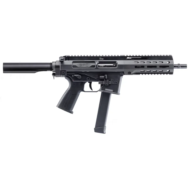 B&T SPC9 9mm Pistol, 9" Barrel, 33-Round Capacity, Glock Compatible, Black