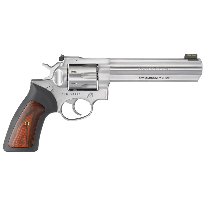 Ruger GP100 .357 Magnum 6" Stainless 7-Round Adjustable Sights