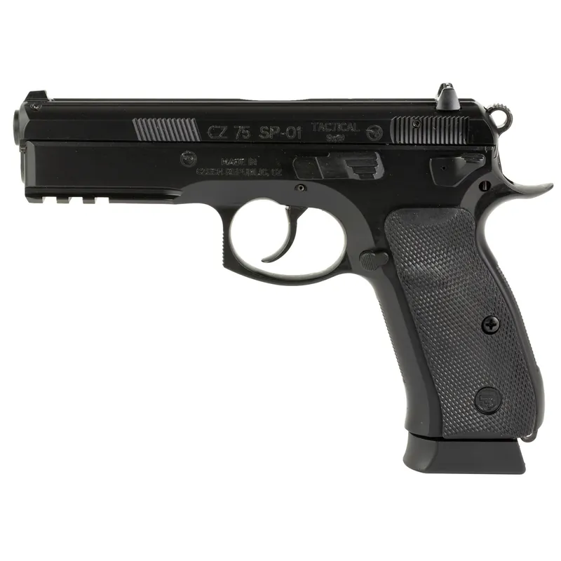 CZ 75 SP-01 Tactical 9mm Pistol, 4.6" Barrel, Black, 19-Round Capacity