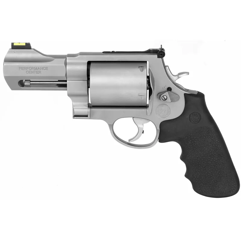 Smith & Wesson Performance Center 500SW 3.5" 5-Round Stainless Steel Revolver with Rubber Grips and Adjustable Sights