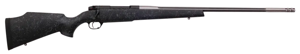 Weatherby Mark V Accumark 257 Wthby Mag Rifle with Graphite Black Finish and Gray Webbed Stock