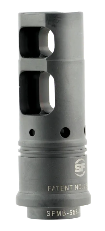 SureFire SFMB3383424 SOCOM Muzzle Brake for 338 Cal AR-Platform, Black DLC Stainless Steel, 3/4"-24 tpi Threads, 2.60" OAL