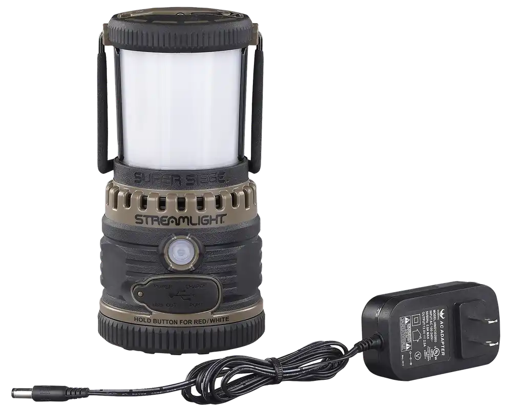 Streamlight 44947 Super Siege Lantern - 125/550/1100 Lumens, Red/White C4 LED, Coyote Color