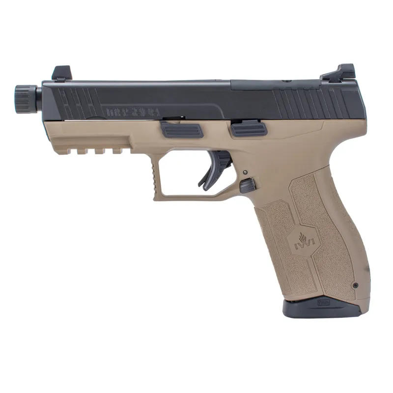 IWI MASADA OR 9mm 4.6" Threaded Barrel, 2-17 Round Magazines, Flat Dark Earth