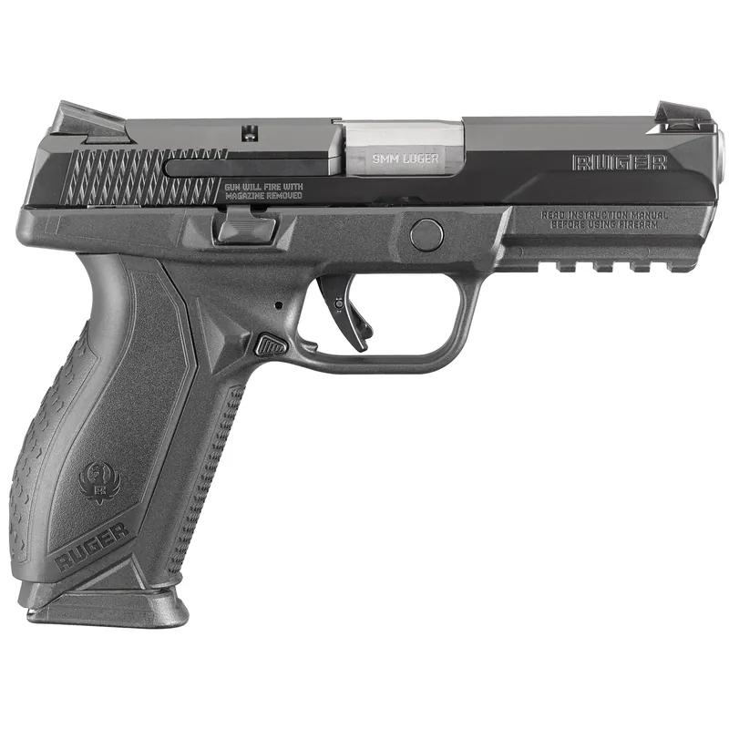 Ruger American 9mm Pistol, 4.2" Barrel, 17-Round Capacity, Black Finish