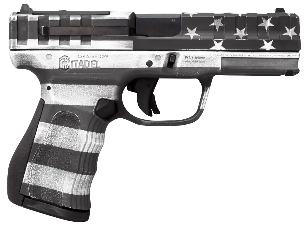 Citadel Centurion CP9 9mm Luger 14+1, 4" Barrel, American Flag Gray Cerakote, Optic Ready Slide